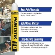 Markal Paintstik Original B Solid Paint Marker - White - Image 3