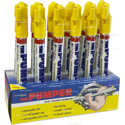 The Pumper Permanent Marker Packs - Yellow