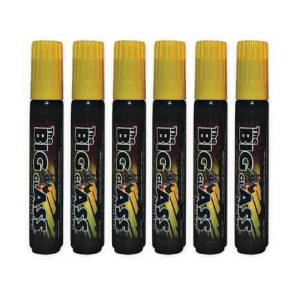 Big Glass Wet Erase Marker Packs - Yellow