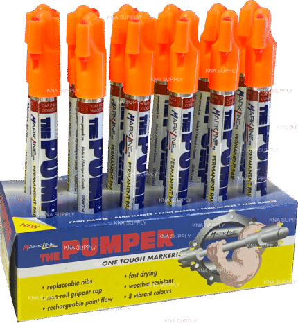 The Pumper Permanent Marker Packs - Orange