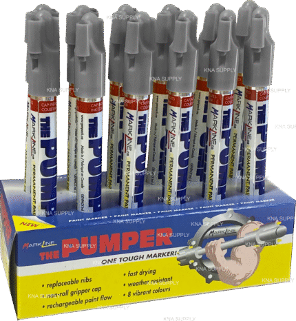 The Pumper Permanent Marker Packs - Silver